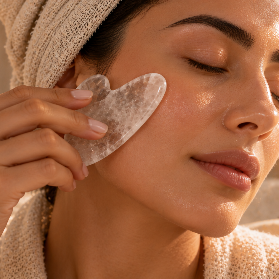 Gua Sha aus Bergkristall
